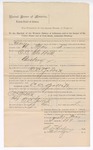 1895 May 27: Mittimus, U.S. v. C.C. Gabbett, bribery; Stephen Wheeler, clerk; I.M. Dodge, deputy clerk; G.J. Crump, U.S. marshal; R.S. Todhurkin, deputy marshal