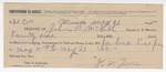 1895 May 21: Receipt, of John B. McGill, deputy marshal; to J.J. True for horse hire