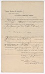 1895 June 10: Warrant, U.S. v. Joe Jennings and Charles Hook, arson; Stephen Wheeler, clerk; I.M. Dodge, deputy clerk