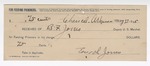 1895 May 27: Receipt, of B.F. Jones, deputy marshal; to Enoch Jones for feeding of prisoner