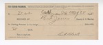 1895 May 28: Receipt, of B.F. Jones, deputy marshal; by S.A. Black for feeding of prisoner