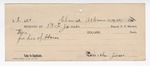 1895 May 28: Receipt, of B.F. Jones, deputy marshal; by Enoch Jones for hire of horse