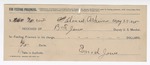 1895 May 28: Receipt, of B.F. Jones, deputy marshal; to Enoch Jones for feeding of prisoners
