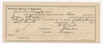 1895 May 28: Certificate of employment, for M.H. Cole, guard; James O'Bryan, U.S. prisoner; John T. Johnson, deputy marshal