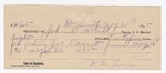 1895 May 28: Receipt, of John B. McGill, deputy marshal; to J.L. True for feeding Joe Barnett, U.S. prisoner