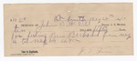 1895 May 28: Receipt, of John B. McGill, deputy marshal; to J.L. True for feeding Ben Becham, U.S. prisoner