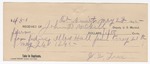 1895 May 29: Receipt, of John B. McGill, deputy marshal; to J.L. True for feeding Illas Hall, U.S. prisoner