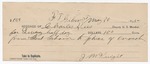1895 May 30: Receipt, of Charles Keys, deputy marshal; to J. McKnight for half day livery bill