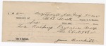 1895 May 30: Receipt, of M.H. Meeks, deputy marshal; to James Burkitt for boarding of prisoner