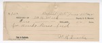 1895 June 12: Receipt, of M.H. Meeks, deputy marshal; to W.R. Quarles for board and horse feed