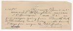 1895 June 5: Receipt, of J.P. McLaughlin, deputy marshal; to Allen Brants for wagon and water