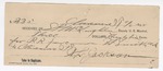 1895 June 6: Receipt, of S.H. McLaughlin, deputy marshal; to W.L. Jackson for railroad fare