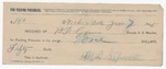 1895 June 7: Receipt, of B.F. Gipson, deputy marshal; to M.L. Gipson for feeding of prisoner