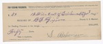 1895 June 8: Receipt, of B.F. McGill, deputy marshal; to S. Bohoman for feeding of prisoner