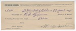 1895 June 8: Receipt, of B.F. McGill, deputy marshal; to W.M. Easter for feeding of prisoner