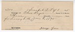 1895 June 8: Receipt, of Charles Keys, deputy marshal; to George Lara for livery bill