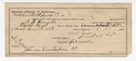 1895 June 19: Certificate of employment, for Israel Brown, guard; K.B. Brooks, U.S. prisoner; Charles Keys, deputy marshal; G. Crump, witness