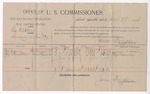 1895 June 27: Voucher, U.S. v. Lee Osborn, larceny; James Brizzolara, commissioner; George Owens, George W. Knoweton, witnesses; George J. Crump, U.S. marshal; W.J. Flemming, deputy