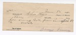 1895 June 28: Receipt, of Charles Keys, deputy marshal; to George Lowery for livery bill