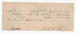 1895 June 29: Receipt, of M.K. Meek, deputy marshal; to M.B. Richard for board and horse feed