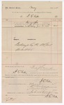 1895 June 29: Voucher, to G.E. Rider for stenographer; George J. Crump, U.S. marshal; Stephen Wheeler, district clerk; I.M. Dodge, deputy clerk