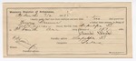 1895 July 2: Certificate of employment, for Claude White, guard; Henry Bruner, U.S. prisoner; G.P. Lawson, deputy marshal