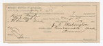 1895 July 8: Certificate of employment, for J.T. Washington, guard; Will Taylor, U.S. prisoner; M.H. Meeks, deputy marshal