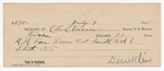 1895 July 9: Receipt, of Charles Vann, deputy marshal; to Dunklin for railroad fare