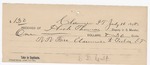 1895 July 10: Receipt, of Heck Thomas, deputy marshal; to C.D. Culp for railroad fare