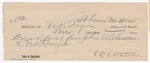 1895 July 10: Receipt, of N.K. Pryor, deputy marshal; to E.D. Stratton for breakfast for J.A. Coleman, U.S. prisoner