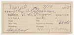 1895 July 10: Receipt, of John A. Coleman, deputy marshal; to Heidy and Watson for support of prisoner