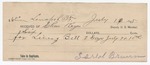 1895 July 10: Receipt, of Charles Keys, deputy marshal; to Israel Braun for livery bill