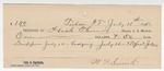 1895 July 11: Receipt, of Heck Thomas, deputy marshal; to W.F. Smith for supper, breakfast, and lodging