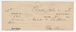 1895 July 11: Receipt, to Charles Hall for one ticket