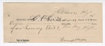 1895 July 11: Receipt, of C.P. Lawson, deputy marshal; to Dennis Hayes for livery bill