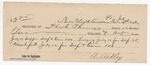 1895 July 12: Receipt, of Heck Thomas, deputy marshal; to A. Ackley for subsistence and lodging for self and team; to Jim Simmons for dinner for self and team