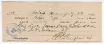 1895 July 22: Receipt, of Charles Keys, deputy marshal; to C.E. Carstarphen for railroad fare