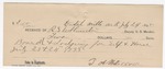 1895 July 24: Receipt, of R.S. Todhunter, deputy marshal; to T.A. McLillacks for board and lodging for self and horse