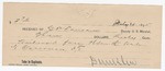 1895 July 28: Receipt, of G.P. Lawson, deputy marshal; to Dunklin for railroad fare