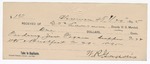 1895 July 29: Receipt, of G.P. Lawson, deputy marshal; to W. R. Gaddis for feeding Jim Fagan, U.S. prisoner