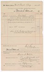 1895 August 31: Voucher, to David S. Patrick for services rendered as bailiff; Isaac C. Parker, judge; George J. Crump, U.S. deputy marshal; Stephen Wheeler, district clerk; I.M. Dodge, deputy clerk