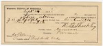 1895 September 16: Certificate of employment for D.S. Shockley, guard in charge of Elijah Alcorn, U.S. prisoner; W.J. Fleming, witness; Voucher, U.S. v. Elijah Alcorn, assault with intent to kill; Stephen Wheeler, commissioner; J.W. Shockley, complainant; S. Wheeler, warrant issuer; J.W. Shockley, deputy; D.S. Shockley, guard; Frank Sumpter, witness; S. Wheeler, U.S. district clerk; I.M. Dodge, deputy clerk; Edgar Smith, assistant attorney
