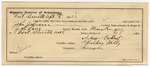 1895 September 3: Certificate of employment, for Adam Eckert, guard; John Johnson, U.S. prisoner; J.L. Lacy, deputy marshal