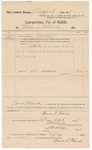 1895 September 30: Voucher, to David S. Patrick for services rendered as bailiff; Stephen Wheeler, U.S. district clerk; I.M. Dodge, deputy clerk