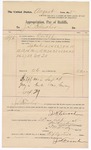 1895 September 30: Voucher, to J.S. Fancher for services rendered as bailiff; Stephen Wheeler, U.S. district clerk; I.M. Dodge, deputy clerk