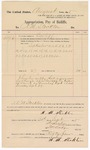 1895 September 30: Voucher, to R.M. Stockton for services rendered as bailiff; Stephen Wheeler, U.S. district clerk; I.M. Dodge, deputy clerk