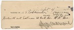 1895 September 4: Receipt, of R.S. Todhunter, deputy marshal; for railroad fare