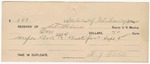 1895 September 5: Receipt, of S.T. Minor, deputy marshal; to M.J. Fields for meals