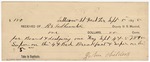 1895 September 5: Receipt, of R.S. Todhunter, deputy marshal; to John Childers for board, lodging, and meals