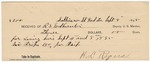 1895 September 5: Receipt, of R.S. Todhunter, deputy marshal; to H.L. Rogers for livery hire